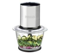 INALSA Electric Chopper for Kitchen&Meat Grinder with 1.5 Extra Large Capacity Glass Bowl|Pure Copper 500Watt Motor|2 Speed Settings|Stainless Steel Double Layer Blade|Quick Chopping-Multi Chop