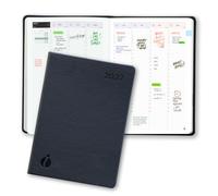 inamio 2027 Diary A5 Week to View - 24 Hour Planner, Japanese Hardcover | Plan the Whole Day, Not Just 9 to 5, Hourly Appointment Book, Monthly & Yearly Views, Pocket & Ribbons, Nov 2026 to Dec 2027