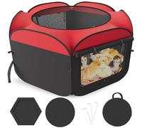 inanil Pop up Chicken Brooder with Cover - Dual Door Collapsible Large Brooder Box for Chicks Starter Kit, Sturdy Chick Enclosure Tent, Easy to Clean Chick Brooder Pen for Baby Chick, Duck and Quail