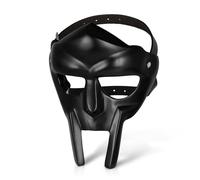 inanosa Black MF Doom Mask - Handcrafted Aluminum Gladiator Helmet Inspired by Doctor Doom | Lightweight Metal Mask for Halloween, Cosplay, LARP, and Display | Gift for Men, Boyfriend or Brother