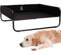 iNap Premium Elevated Dog Bed with Sides, Raised Pet Bed Cooling Camping Cot, Orthopaedic Steel Frame Design - Large