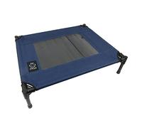 iNap Raised Dog Bed - Cooling Elevated Pet Bed with Washable Breathable Fabric - Orthopaedic Steel Frame Design - Choose Colour & Size (Blue, M)