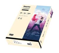 inapa Coloured Printer Paper, Colourful Paper Tecno Colors: 80 g/m², A4, 500 Sheets, Light Chamois