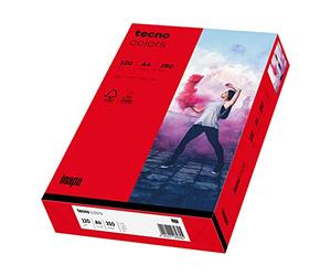 inapa Coloured Printer Paper Tecno Colours 120 g/m² A4 250 Sheets Intense Red