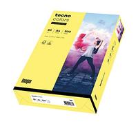 inapa Coloured Printer Paper, Tecno Colours: 80 g/m², A4, 500 Sheets, Medium Yellow