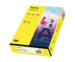 inapa Tecno Colours Coloured Printer Paper 120 g/m² A4 250 Sheets Yellow