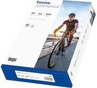 inapa Tecno Superspeed Printer/Copier Paper 80 g/m², A4, Brilliant White, 500 Sheets - Quick and Jam Free Print
