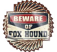 Inappropriate Stickers Beware of Fox Hound Funny Sticker 10 Pcs Anti Biden Stickers Big Sticker for Car(12X18CM)