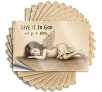 Inappropriate Stickers Give It to God and Go to Sleep: A Serene Angel's Lullaby Stickers 10Pcs Hardhat Stickers and Decals Funny Car Stickers(8X12CM)