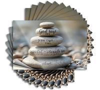 Inappropriate Stickers God's Message On Stones: Overcoming Adversity Stickers 10Pcs Hardhat Stickers and Decals Garage Signs for Men F(8X12CM)