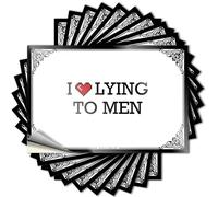 Inappropriate Stickers I Love Lying to Men Stickers Signs for Man Cave Men Decor(8X12CM)