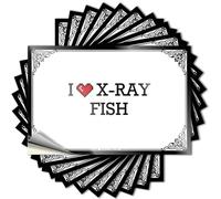 Inappropriate Stickers I Love X Ray Fish Stickers Signs for Man Cave Men Decor(8X12CM)