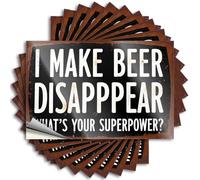 Inappropriate Stickers I Make Beer Disappear: What's Your Superpower? Stickers 10Pcs Hardhat Stickers and Decals Garage Signs for Men F(8X12CM)