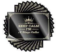 Inappropriate Stickers Keep Calm I'm A Bingo Caller Stickers Signs for Man Cave Men Decor(8X12CM)