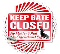 Inappropriate Stickers Keep Gate Closed No Matter What The Dachshund Say Funny Sticker 10 Pcs Funny Car Sticker Prank Stickers(12X18CM)