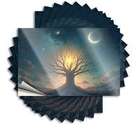Inappropriate Stickers Tree of Life Under The Stars Stickers 10Pcs Funny Bumper Sticker Stickers for Your Car(8X12CM)
