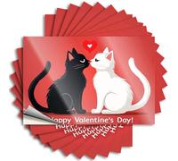 Inappropriate Stickers Two Cats Kissing with A Heart Above Them Sticker 10Pcs Man Cave Signs for Men Sticker for Car(12X18CM)