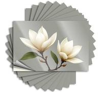 Inappropriate Stickers White Magnolia Blossoms in Bloom Stickers 10Pcs Man Cave Decor and Accessories Mechanic Stickers(8X12CM)