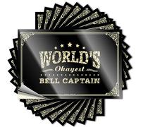 Inappropriate Stickers World's Okayest Bell Captain Stickers Signs for Man Cave Men Decor(8X12CM)