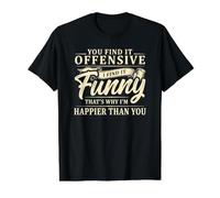 Inappropriate Thoughts Funny Quotes for Sarcastic Women Value Graphic T-Shirt, Men, Black, S