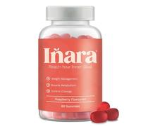 Inara GLP-1 Gummies - 60 Edible Gummies - 2 a Day - 30 Day Supply - InnoSlim & Choline Supplement - Raspberry Sherbert Flavour - Vegan & Gluten Free Friendly - GLP1 to Support Health and Metabolism