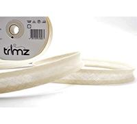 Inastri 14/ 4/ 4 mm Cotton Bias Binding, White (Ivory) 2