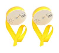 Inastri 25/5/5 mm Bias Binding-Col. 2961-YELLOW-20m Roll, Polycotton, Yellow (Pack of 2)
