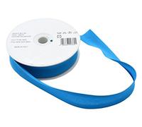 Inastri 25/5/5 mm Polycotton Bias Binding-Col. xx-BLUE-20m Roll, Polyester Cotton, Peacock Blue, 11x11x3 cm