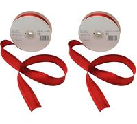 Inastri Acetate Satin Bias Binding 25/5/5mm Colour Red 2020 (Pack of 2)