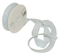 Inastri Small Blue and Lilac Flower Pattern 20 Meter Roll Cotton Bias Binding 25/5/5mm (1 Inch) -Col. 5092