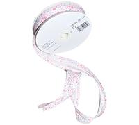 Inastri Small Pink and Red Flower Pattern 20 Meter Roll Cotton Bias Binding 25/5/5mm (1 Inch) -Col. 5093