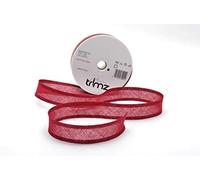 Inastri Trimz 25/5/5 mm Cotton Bias Binding, Burgundy 125 - Double-Fold Sewing Tape for Quilting, Dressmaking & DIY Crafts