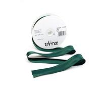 Inastri Trimz Acetate Satin Bias Binding - Bottle Green 2035, 25/5/5 mm Double-Fold Satin Tape for Dressmaking, Hemming, Trims and Crafts
