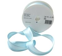 Inastri Trimz Acetate Satin Bias Binding Tape, 25mm Width, Aqua (Color 2084) - Silky Double-Fold Edging for Dressmaking, Bridal & Crafts