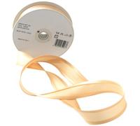 Inastri Trimz Acetate Satin Bias Binding Tape, 25mm Width, Beige (Color 2004) - Silky Double-Fold Edging for Dressmaking, Bridal & Crafts