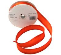 Inastri Trimz Acetate Satin Bias Binding Tape, 25mm Width, Orange (Color 2016) - Silky Double-Fold Edging for Dressmaking, Bridal & Crafts