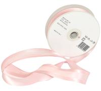 Inastri Trimz Acetate Satin Bias Binding Tape, 25mm Width, Pink (Color 2075) - Silky Double-Fold Edging for Dressmaking, Bridal & Crafts