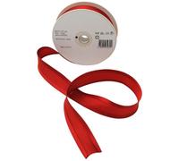 Inastri Trimz Acetate Satin Bias Binding Tape, 25mm Width, Red (Color 2020) - Silky Double-Fold Edging for Dressmaking, Bridal & Crafts