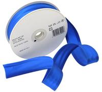 Inastri Trimz Acetate Satin Bias Binding Tape, 25mm Width, Royal Blue (Color 2049) - Silky Decorative Edging for Dressmaking, Bridal, and Formal Wear - 25/5/5mm Folded Trim