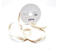 Inastri Trimz Heavy Weight 100% Cotton Webbing Tape | 15mm x 10m | Natural Ecru | Narrow Fabric Strap for Bunting, Drawstrings, Aprons & Sewing