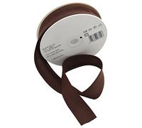 Inastri Trimz Polycotton Bias Binding Tape - 25mm x 20m Roll - 35% Cotton 65% Polyester Single Fold Bias Tape for Sewing and Quilting - Brown