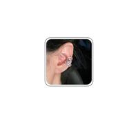Inateannal Boho CZ Ear Cuff Earrings Set Silver Fake Helix Cartilage Earrings Cartilage No Piercing Earrings Crystal Cuff Clip on Earrings CZ Circle Cuffs Wrap Earrings Jewelry for Women