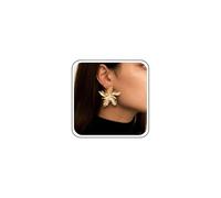 Inateannal Boho Large Flower Earrings Gold Metal Flower Stud Earrings Exaggerated Statement Floral Drop Earring Jewelry for Women and Girls