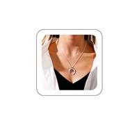 Inateannal Boho Moon Pendnat Necklace Crescent Moon Choker Neckalce Silver Half Moon Necklace Vintage Crescent Horn Chain Necklace Minimalist Crescent Neckalce Chain