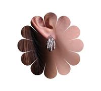 Inateannal Boho Triple Hoop Earrings Silver Half Open Circle Earrings Hollow Circle Stud Earrings Vintage Lightweigh C Shape Hoop Earrings Jewelry for Women and Girls