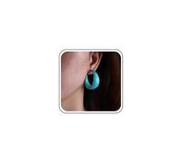 Inateannal Chunky Acrylic Circle Earrings Large Acrylic Thick Hoop Earrings Wide Turquoise Hoop Earring Geometry Resin C Shape Earring Jewelry for Women