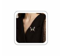 Inateannal Crystal Butterfly Brooch Pins Colorful Butterfly Rhinestone Brooch Butterfly Lapel Pin Vintage Acrylic Butterfly Brooch Insects Animal Badge Corsage Jewelry For Women (Green), taglia unica,