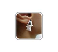 Inateannal Cute Animal Cartoon Earrings Animal Dog Bite Earrings Cartoon Biting Ears Earring Stud Funny 3D Clay Handmade Polymer Earring for Women (Yellow), Una dimensione, Zinc, No Gemstone