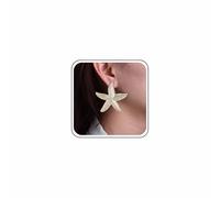 Inateannal Exaggerated Starfish Earrings Gold Big Starfish Stud Earrings Large Starfish Dangle Earrings Boho Sea Star Drop Earrings Statement Summer Beach Starfish Earrings Star Shaped Ocean Earrings