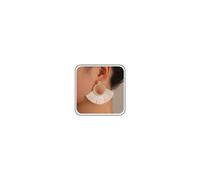 Inateannal Pearl Circle Hoop Earrings Fan Shape Tassel Drop Earrings Large Hollow Circle Dangle Earring Vintage Statement Tassel Earring Jewelry for Women (White)